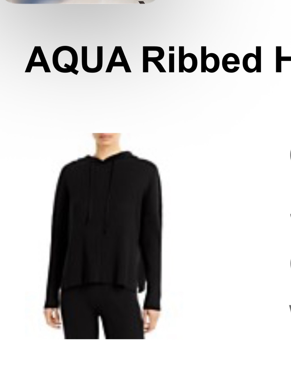 Aqua ribbed hoodie sweater